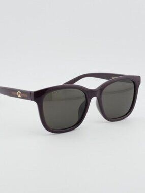 Gucci GG1984SK 004 Unisex Sunglasses Violet Square Frame, Grey Lenses
